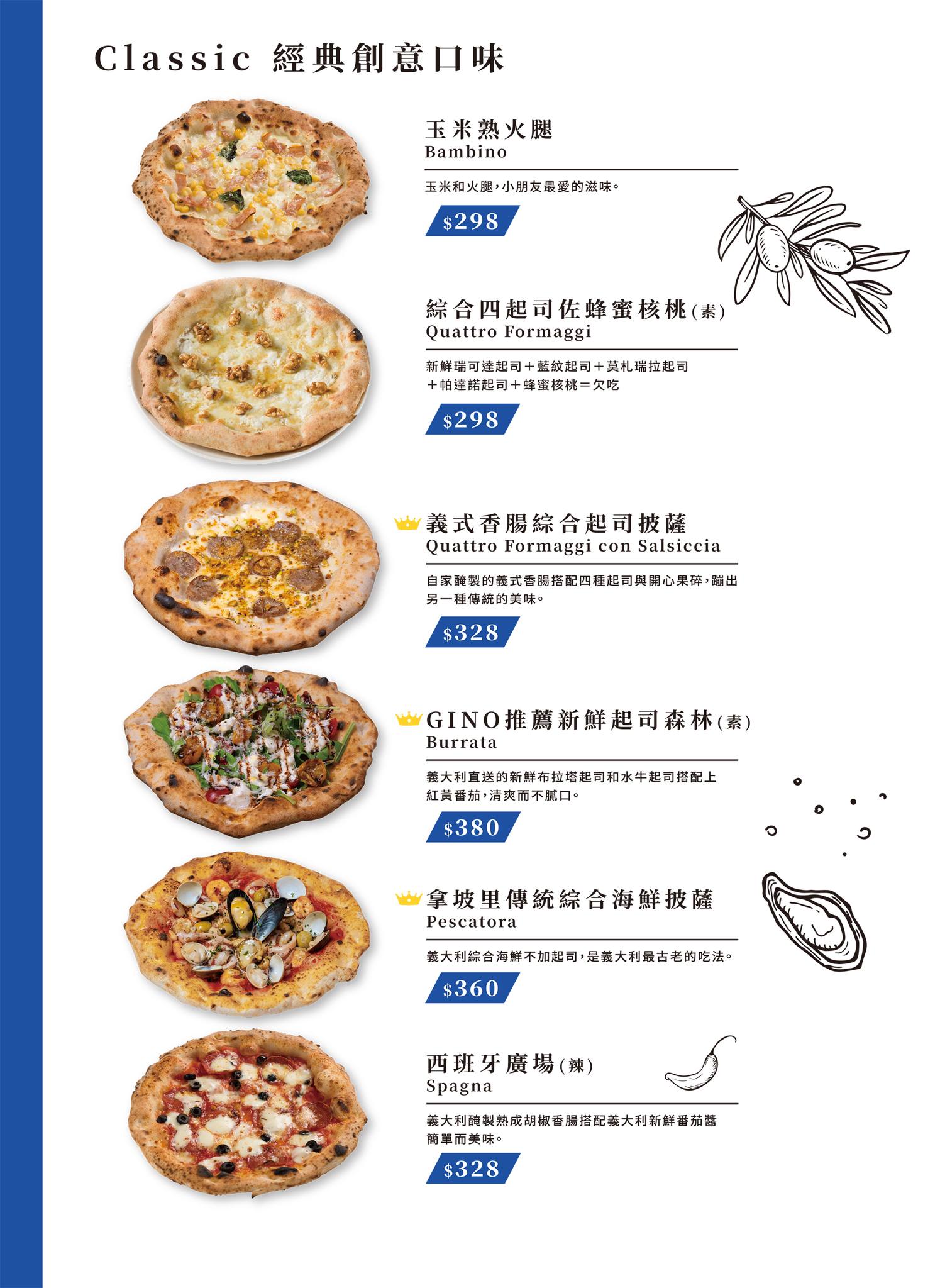 新莊美食｜平價正統拿坡里披薩、世界冠軍披薩『GINO PIZZA Napoletana』菜單、披薩套餐 @梅格(Angelababy)享樂日記