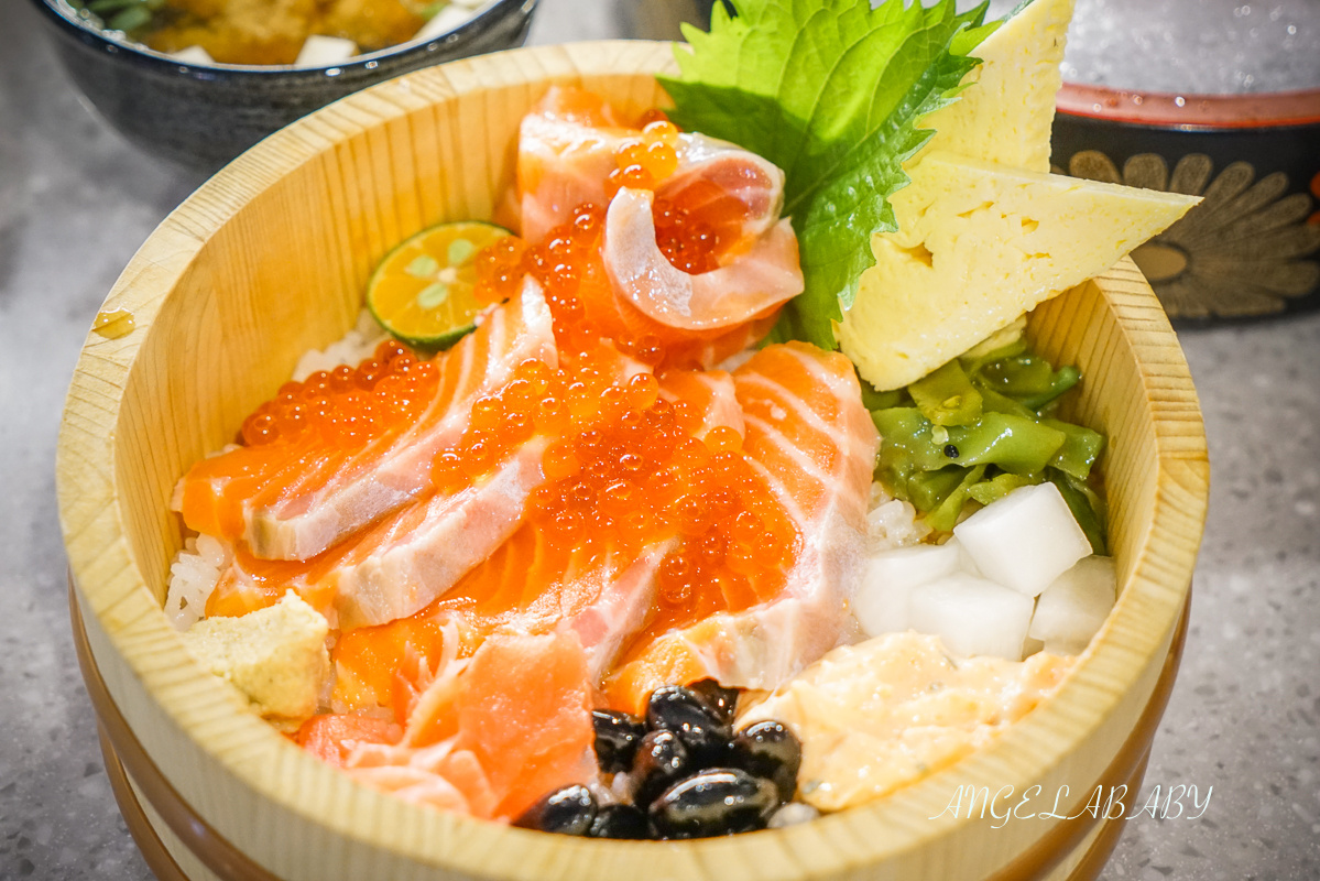 大安區新開幕日式壽司｜cp值超高鮭魚丼飯『丼wa壽ga』價格、台北好吃生魚片、平價生魚片推薦 @梅格(Angelababy)享樂日記