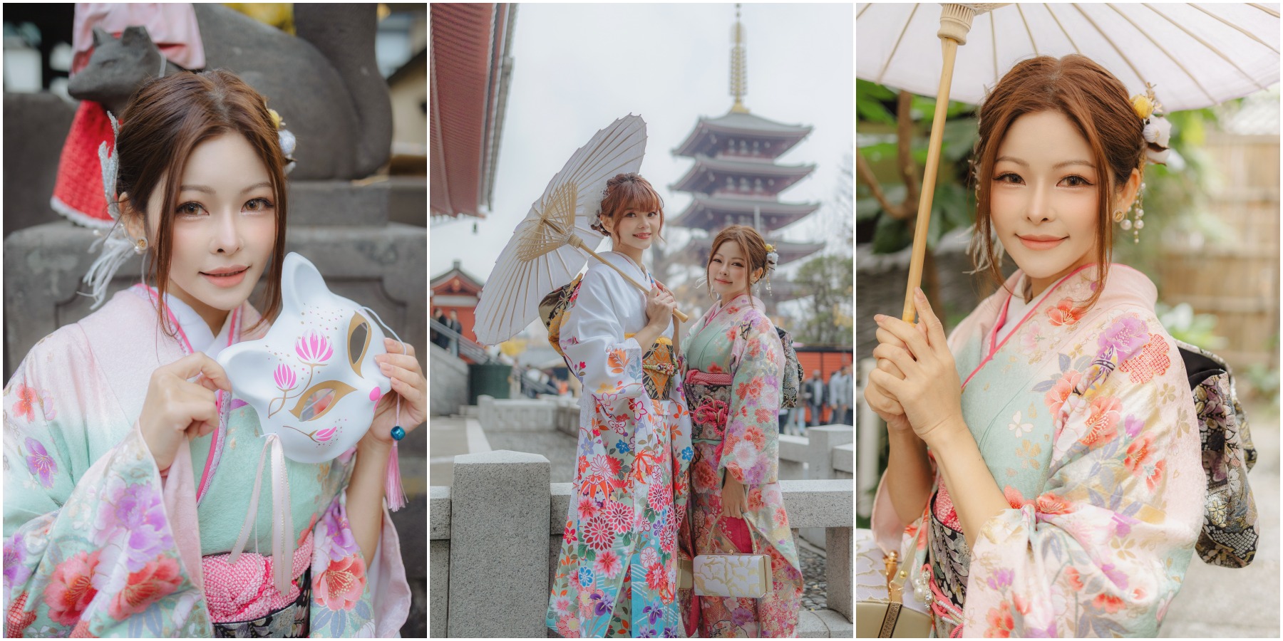 東京和服拍攝推薦『和服浴衣體驗館hanayaka』價格、預約優惠、免費髮型髮飾 專業攝影師團 @梅格(Angelababy)享樂日記