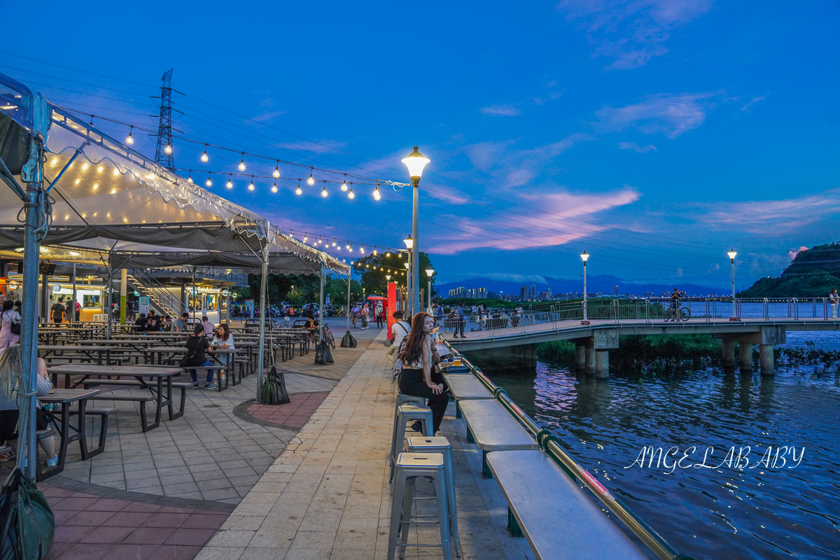 「關渡碼頭貨櫃市集」雙北最新約會、打卡熱點！夕陽河畔美景/美食攤位/交通/ 兒童沙坑噴水池超chill @梅格(Angelababy)享樂日記