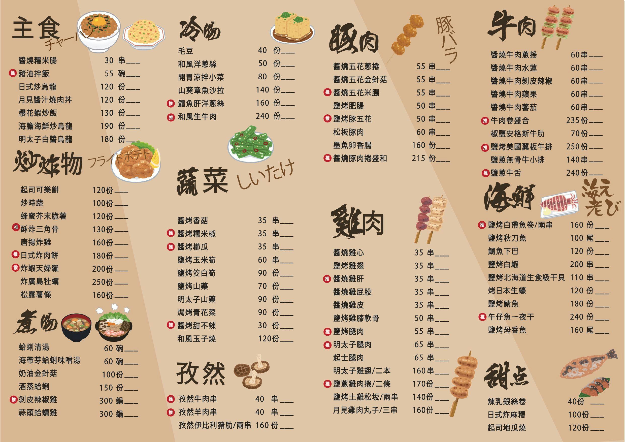 宜蘭串燒居酒屋『碳休今呷串燒酒場』菜單、30元起吃串燒～宜蘭聚餐包廂推薦 @梅格(Angelababy)享樂日記