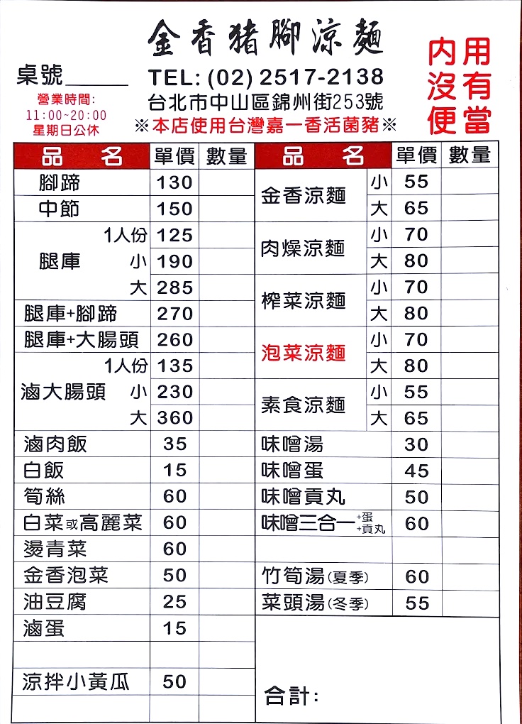 行天宮站『金香豬腳涼麵』鄉民推薦被涼麵耽誤的銷魂豬腳、限量滷大腸 @梅格(Angelababy)享樂日記