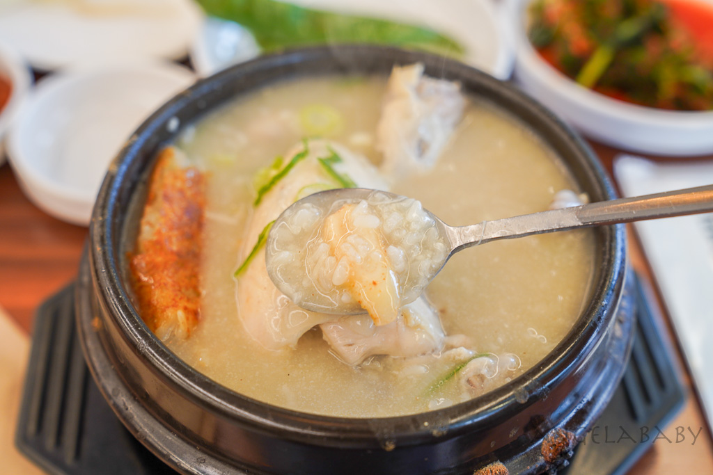 海雲台美食｜釜山鍋巴蔘雞湯『이우철한방누룽지삼계탕 해운대점』中洞站美食 @梅格(Angelababy)享樂日記