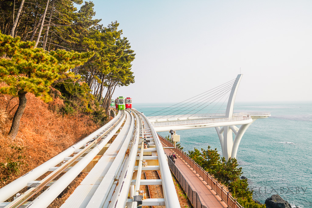 釜山景點｜海雲台藍線公園海岸列車・天空膠囊列車票購買、免費天空步道 @梅格(Angelababy)享樂日記