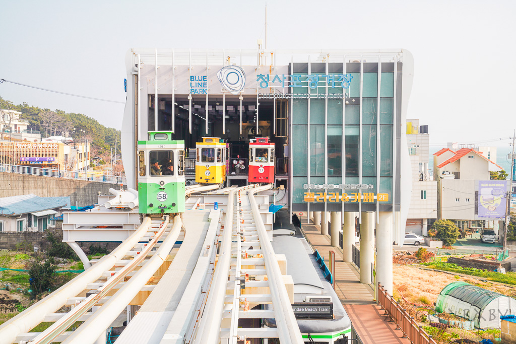 釜山景點｜海雲台藍線公園海岸列車・天空膠囊列車票購買、免費天空步道 @梅格(Angelababy)享樂日記