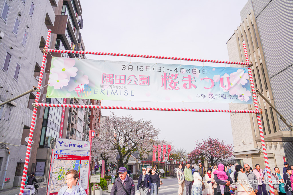 東京賞櫻『隅田公園』地鐵淺草站、隅田公園櫻花祭活動、拍攝晴空塔與櫻花的絕佳視角 @梅格(Angelababy)享樂日記