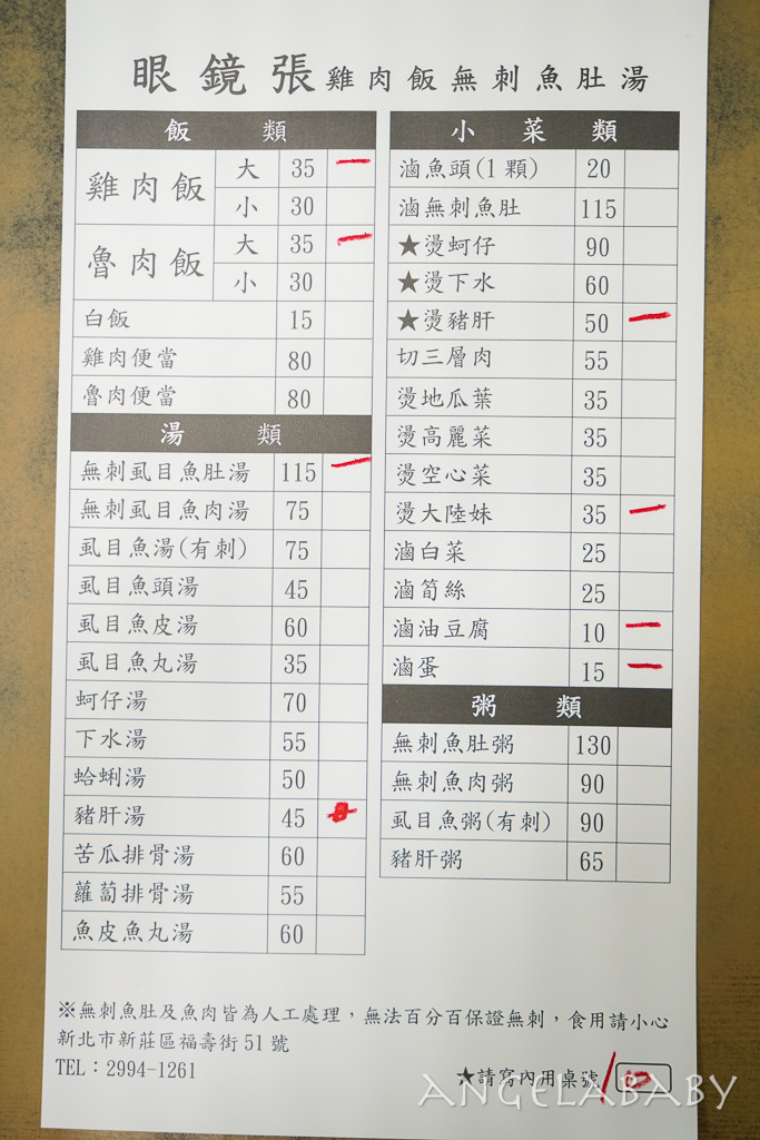新莊宵夜美食『眼鏡張滷肉飯』菜單、好喝虱目魚湯 @梅格(Angelababy)享樂日記