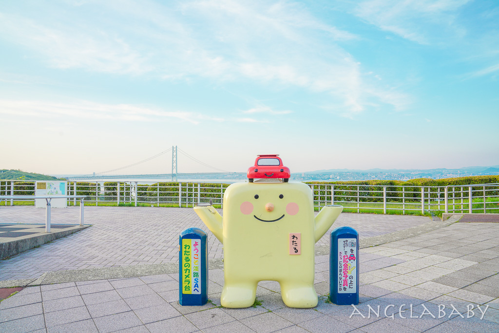 淡路高速公路服務區『星巴克淡路SA下行線』有明石海峽大橋，摩天輪及戀人聖地景點的高速公路服務區 @梅格(Angelababy)享樂日記