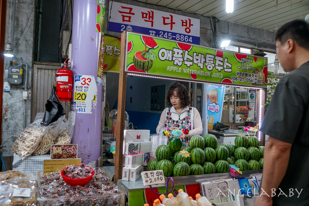 釜山南浦洞富平市場必吃『Mil Got (밀곳)』招牌黃豆奶油艾草麵包（奶油餡紅豆艾草糯米糕） @梅格(Angelababy)享樂日記