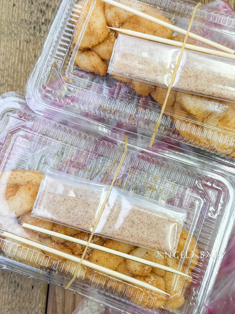 板橋府中站人氣銅板美食『黃石公園麻糬』手工刀切麻糬、皮Ｑ不黏牙一盒只要50元 @梅格(Angelababy)享樂日記