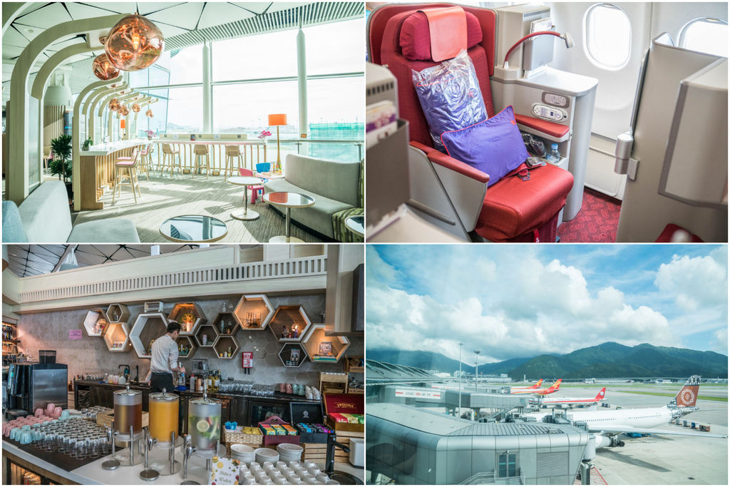 香港航空最新Vip Lounge貴賓休息室-遨堂 景觀休息區、調酒啤酒無限供應、雞蛋仔、港式雲吞現點現做、香港航空商務艙 @梅格(Angelababy)享樂日記